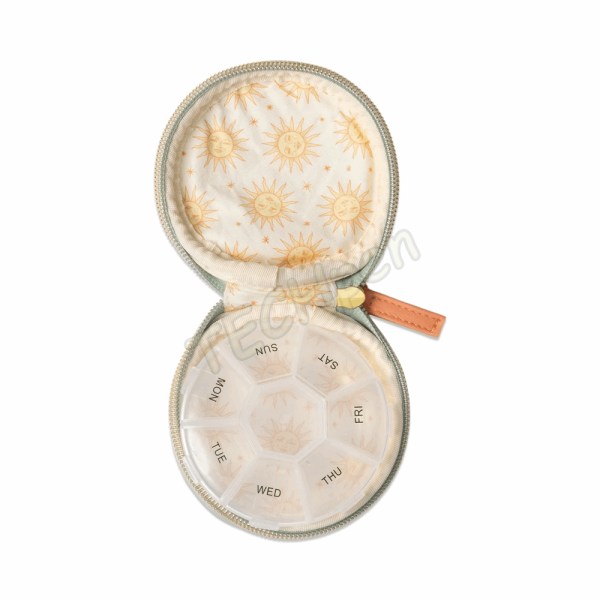 DESIGNWORKSINK DSB-1007EU VEGAN LEATHER PILL CASE - TERRACOTTA SUN
