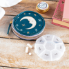 DESIGNWORKSINK DSB-1008EU VEGAN LEATHER PILL CASE - TEAL MOON