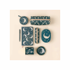DESIGNWORKSINK DWLP-1002EU VEGAN LEATHER POUCH - TEAL MOON