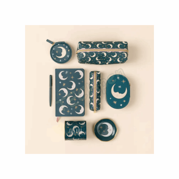 DESIGNWORKSINK DWLP-1002EU VEGAN LEATHER POUCH - TEAL MOON