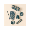 DESIGNWORKSINK DWLP-1002EU VEGAN LEATHER POUCH - TEAL MOON