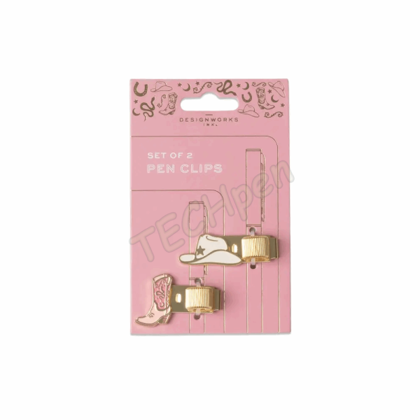 DESIGNWORKSINK PCS-1005EU PEN CLIPS - COWGIRL HAT + BOOT (SET OF 2)