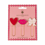DESIGNWORKSINK PWC-1001EU SET OF 3 PAPERCLIPS - LOVE