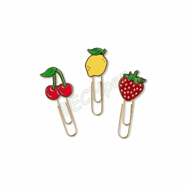 DESIGNWORKSINK PWC-1004EU SET OF 3 PAPERCLIPS - FRUIT
