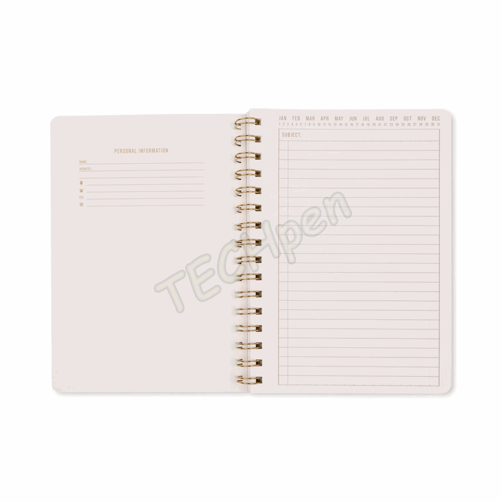DESIGNWORKSINK JTW68-1020EU TULIP A5 TWIN WIRE NOTEBOOK - GREEN LATTICE