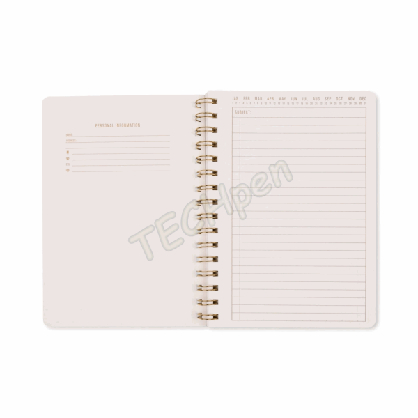 DESIGNWORKSINK JTW68-1020EU TULIP A5 TWIN WIRE NOTEBOOK - GREEN LATTICE