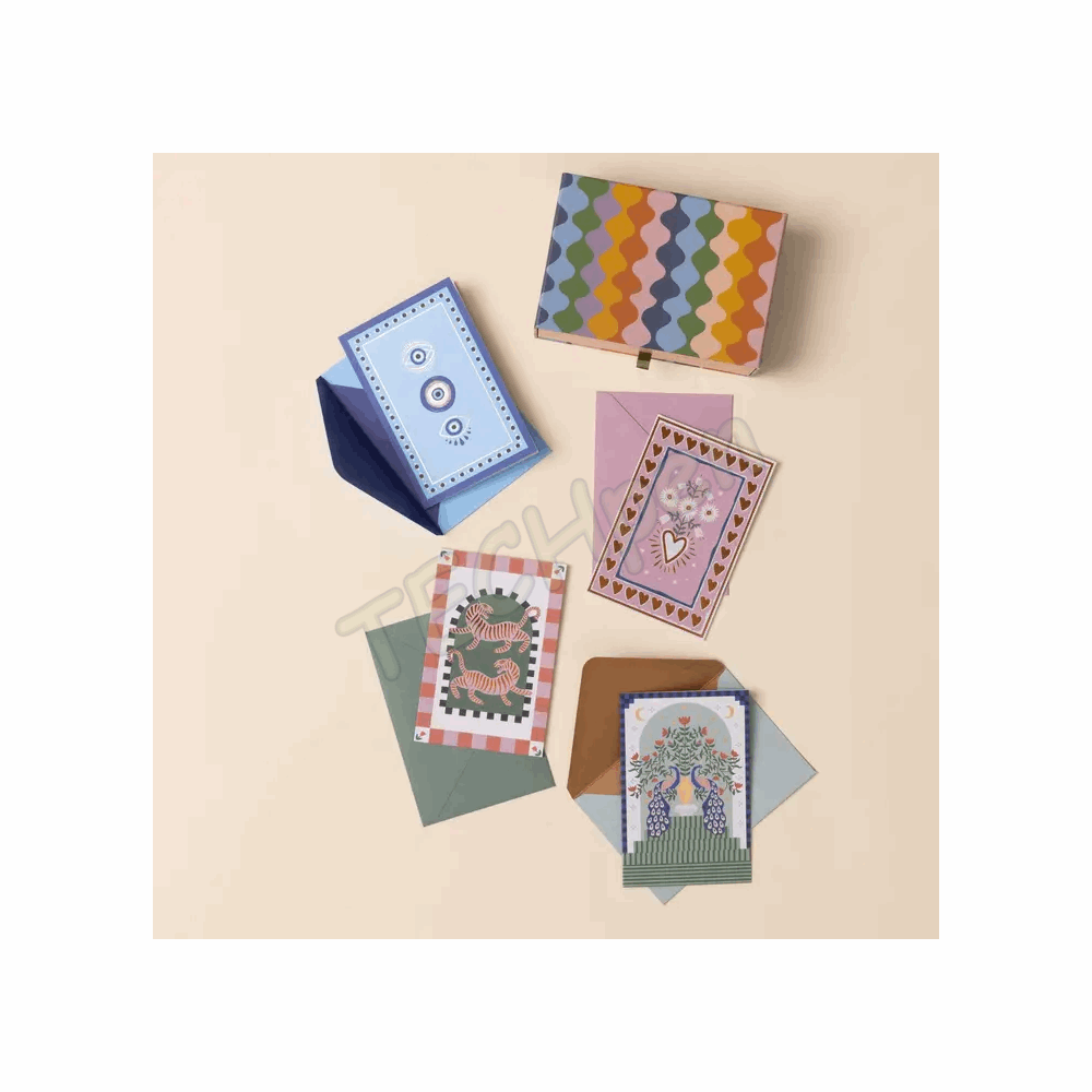 DESIGNWORKSINK NCS-1001EU A DOPO NOTECARDS - SET OF 16 ASSORTED (FSC MIX CREDIT)