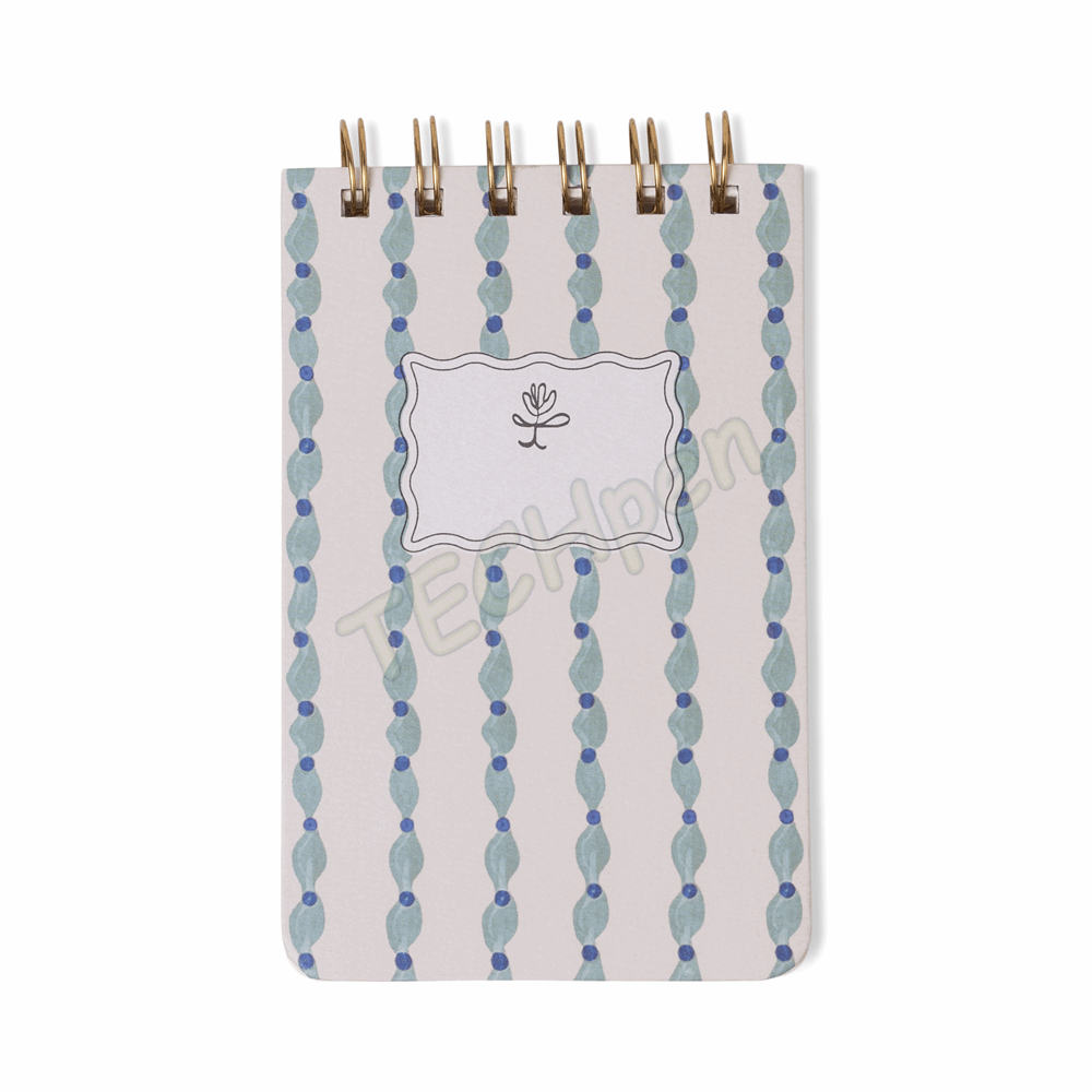 DESIGNWORKSINK PPS56-2046EU TULIP TWIN WIRE NOTEPAD - WAVY BLUE