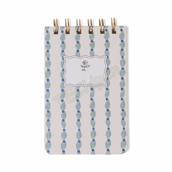DESIGNWORKSINK PPS56-2046EU TULIP TWIN WIRE NOTEPAD - WAVY BLUE