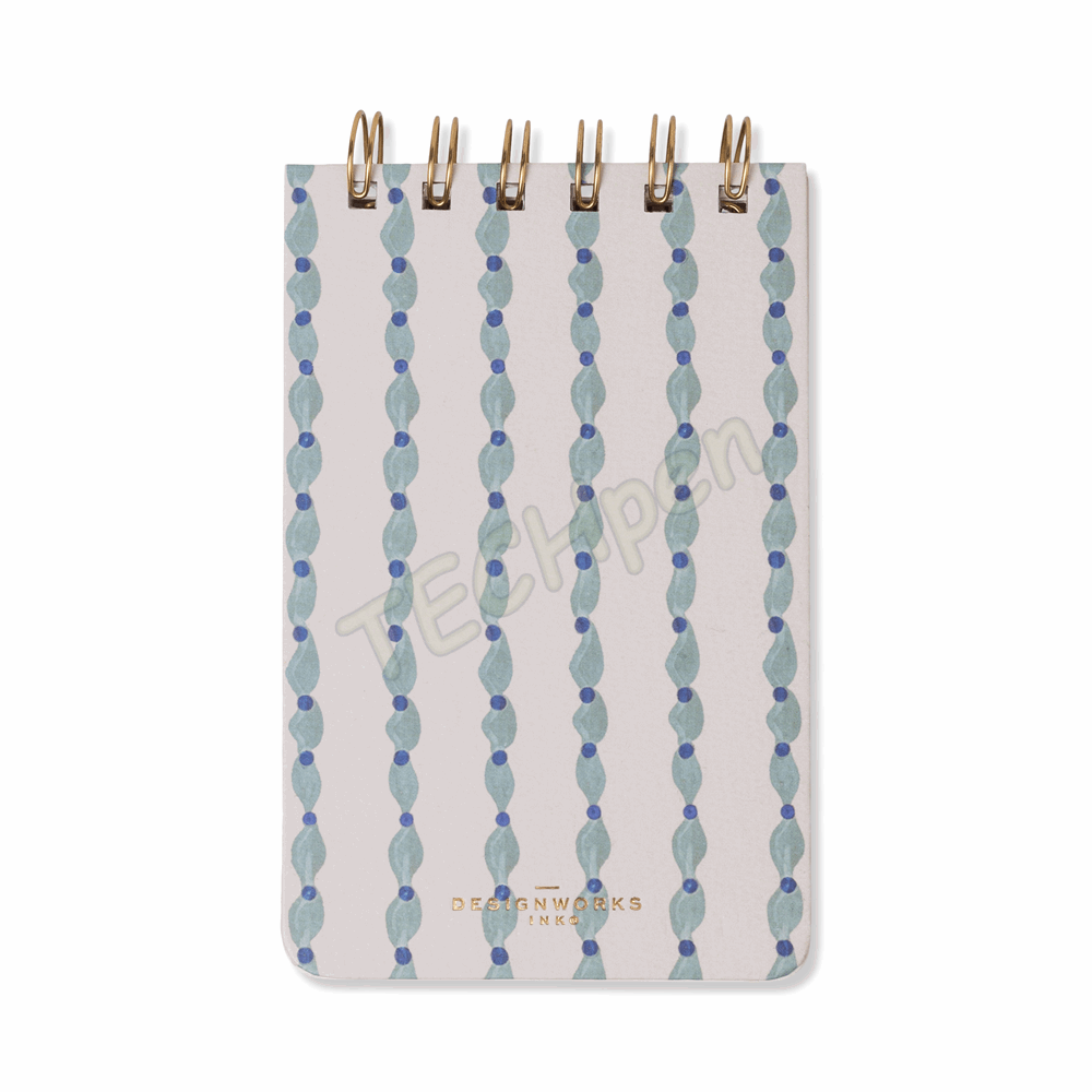 DESIGNWORKSINK PPS56-2046EU TULIP TWIN WIRE NOTEPAD - WAVY BLUE