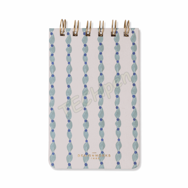 DESIGNWORKSINK PPS56-2046EU TULIP TWIN WIRE NOTEPAD - WAVY BLUE
