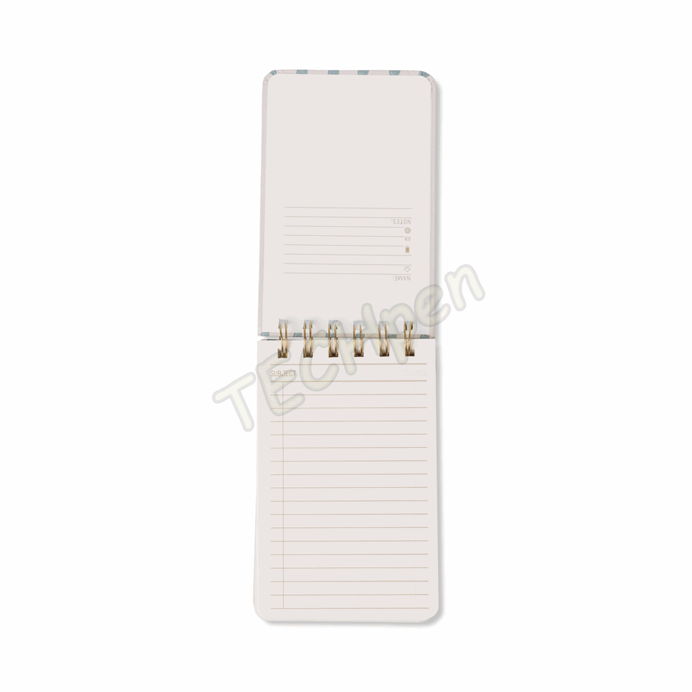 DESIGNWORKSINK PPS56-2046EU TULIP TWIN WIRE NOTEPAD - WAVY BLUE