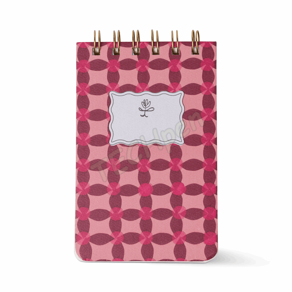 DESIGNWORKSINK PPS56-2047EU TULIP TWIN WIRE NOTEPAD - PINWHEEL PINK