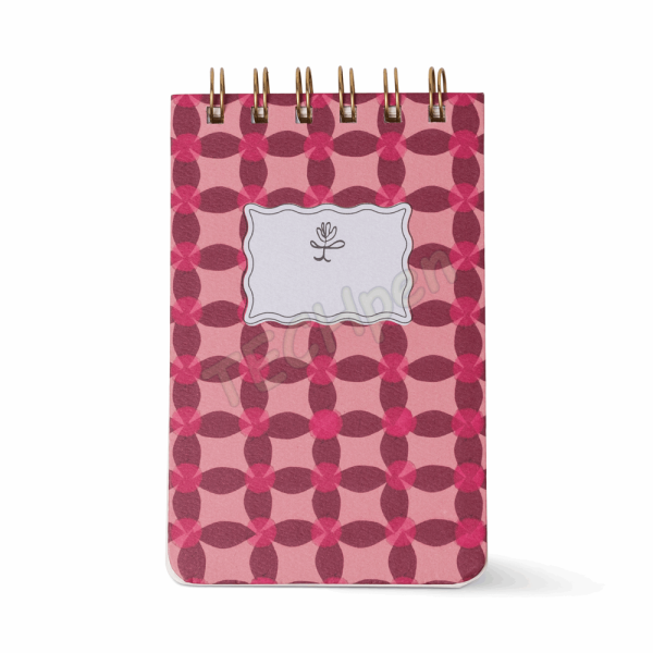 DESIGNWORKSINK PPS56-2047EU TULIP TWIN WIRE NOTEPAD - PINWHEEL PINK