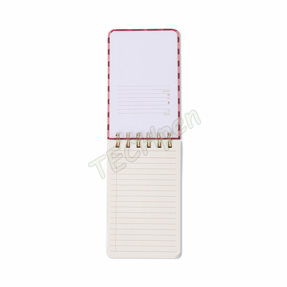 DESIGNWORKSINK PPS56-2047EU TULIP TWIN WIRE NOTEPAD - PINWHEEL PINK