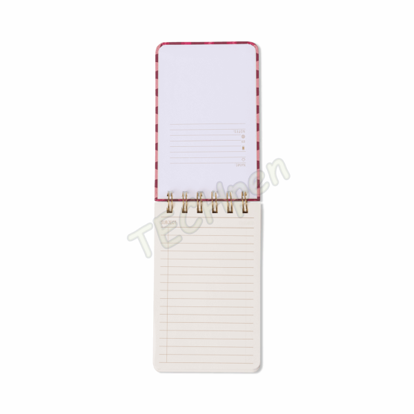 DESIGNWORKSINK PPS56-2047EU TULIP TWIN WIRE NOTEPAD - PINWHEEL PINK