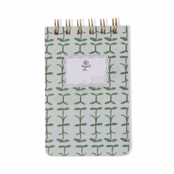 DESIGNWORKSINK PPS56-2048EU TULIP TWIN WIRE NOTEPAD - GREEN VINE