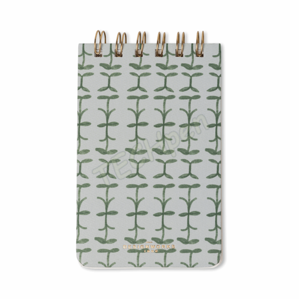 DESIGNWORKSINK PPS56-2048EU TULIP TWIN WIRE NOTEPAD - GREEN VINE