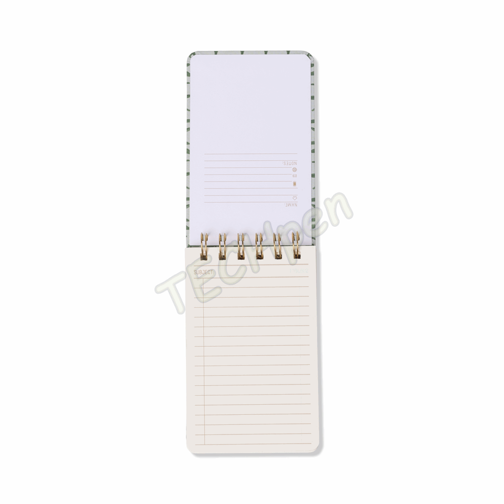DESIGNWORKSINK PPS56-2048EU TULIP TWIN WIRE NOTEPAD - GREEN VINE