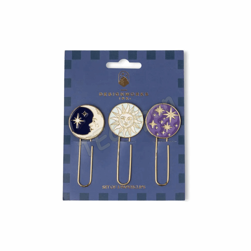 DESIGNWORKSINK PWC-1005EU SET OF 3 PAPERCLIPS - CELESTIAL
