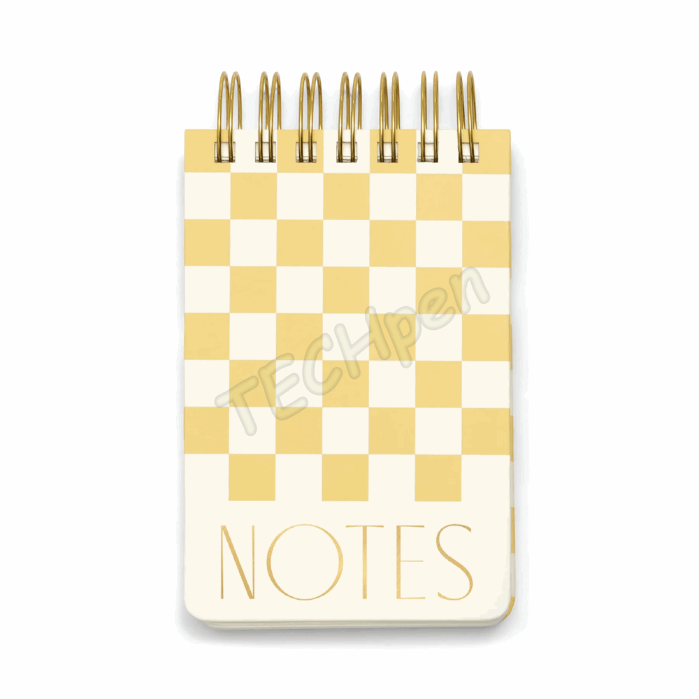 DESIGNWORKSINK ST46-1003 TWIN WIRE CHUNKY NOTEPAD - CHECKS