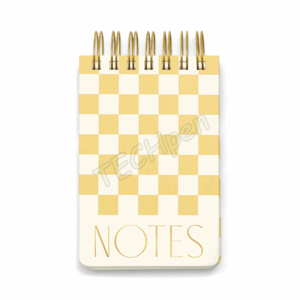 DESIGNWORKSINK ST46-1003 TWIN WIRE CHUNKY NOTEPAD - CHECKS