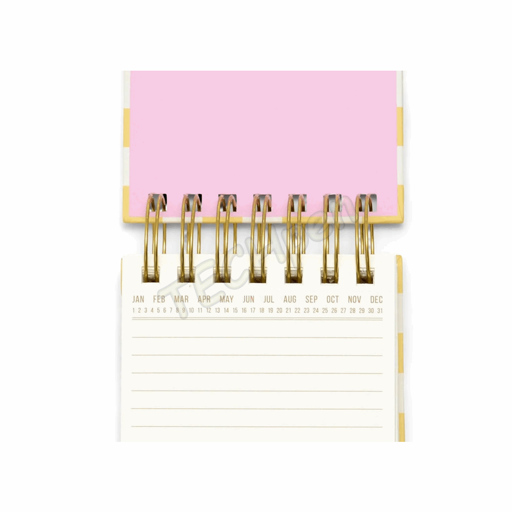 DESIGNWORKSINK ST46-1003 TWIN WIRE CHUNKY NOTEPAD - CHECKS