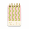 DESIGNWORKSINK ST46-1004 TWIN WIRE CHUNKY NOTEPAD - WAVY STRIPES