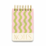 DESIGNWORKSINK ST46-1004 TWIN WIRE CHUNKY NOTEPAD - WAVY STRIPES