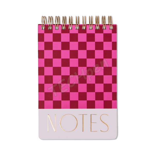 DESIGNWORKSINK ST68-1004EU LARGE CHUNKY NOTEPAD - BURGUNDY + PINK
