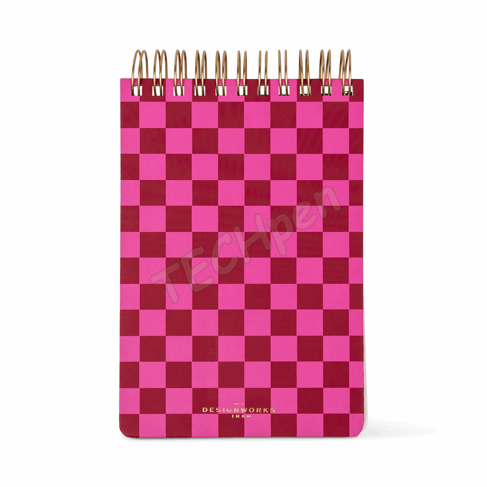 DESIGNWORKSINK ST68-1004EU LARGE CHUNKY NOTEPAD - BURGUNDY + PINK