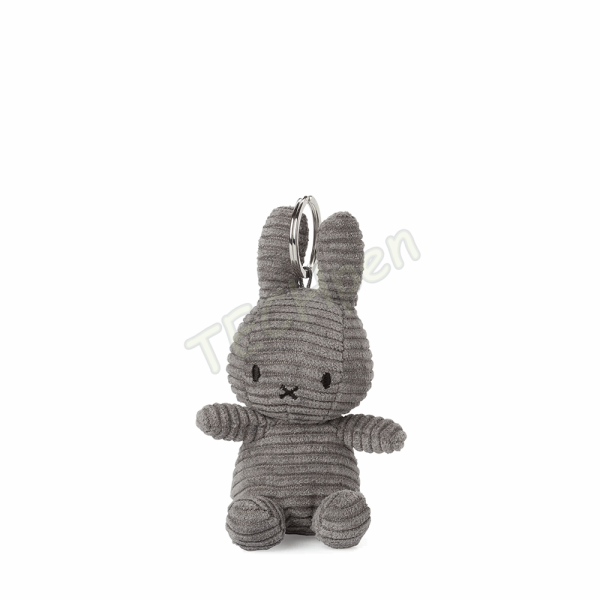BONTON 24205081 Miffy Keychain ECO Corduroy Grey - 10 cm - 4