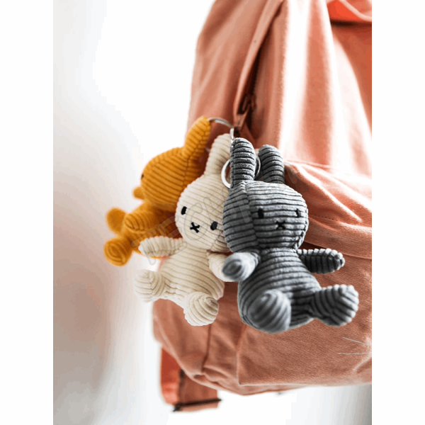 BONTON 24205081 Miffy Keychain ECO Corduroy Grey - 10 cm - 4