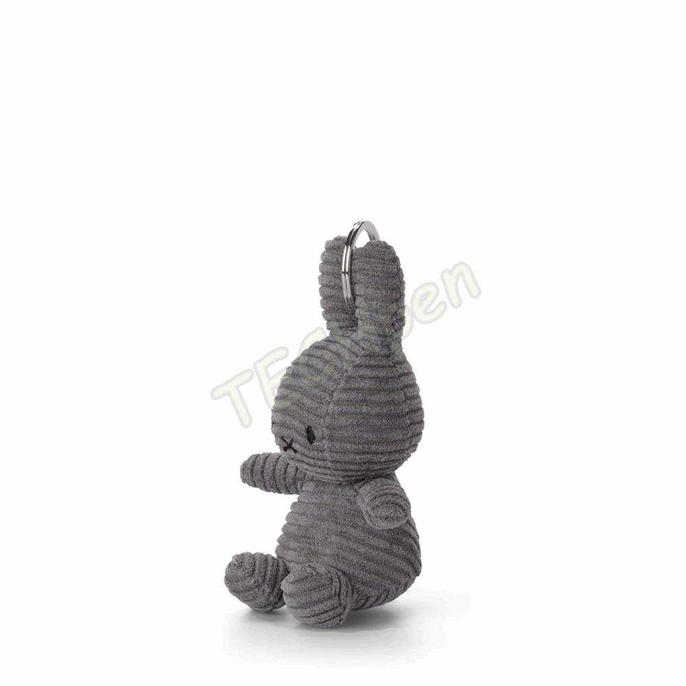 BONTON 24205081 Miffy Keychain ECO Corduroy Grey - 10 cm - 4