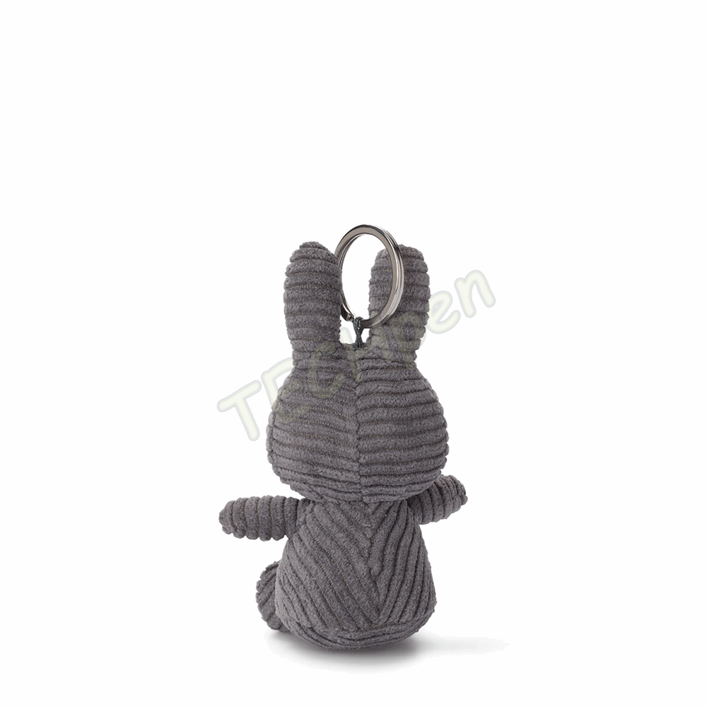 BONTON 24205081 Miffy Keychain ECO Corduroy Grey - 10 cm - 4