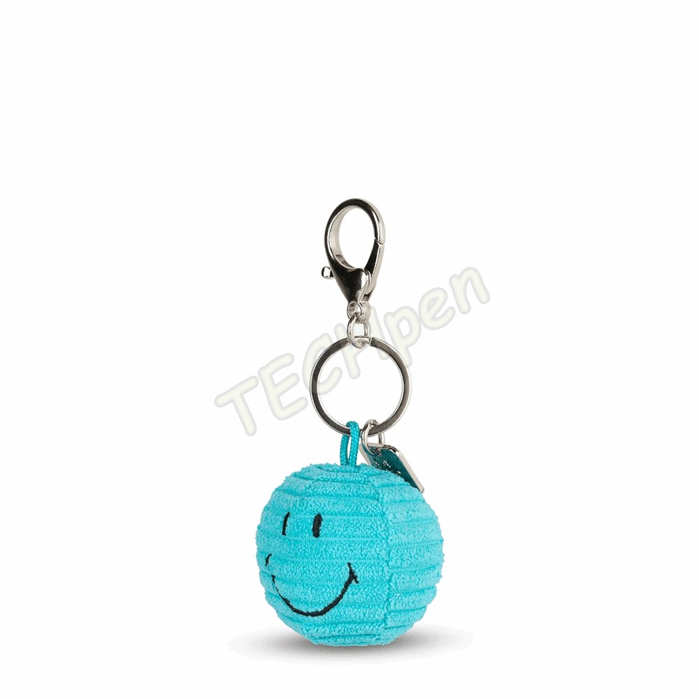 BONTON 35004309 SMILEY KEYCHAIN ECO CORDUROY - 4,5 CM - 2 TEAL