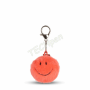 BONTON 35305123 SMILEY KEYCHAIN ECO FUZZY - 5,5 CM - 2 BRIGHT CORAL