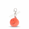 BONTON 35305123 SMILEY KEYCHAIN ECO FUZZY - 5,5 CM - 2 BRIGHT CORAL