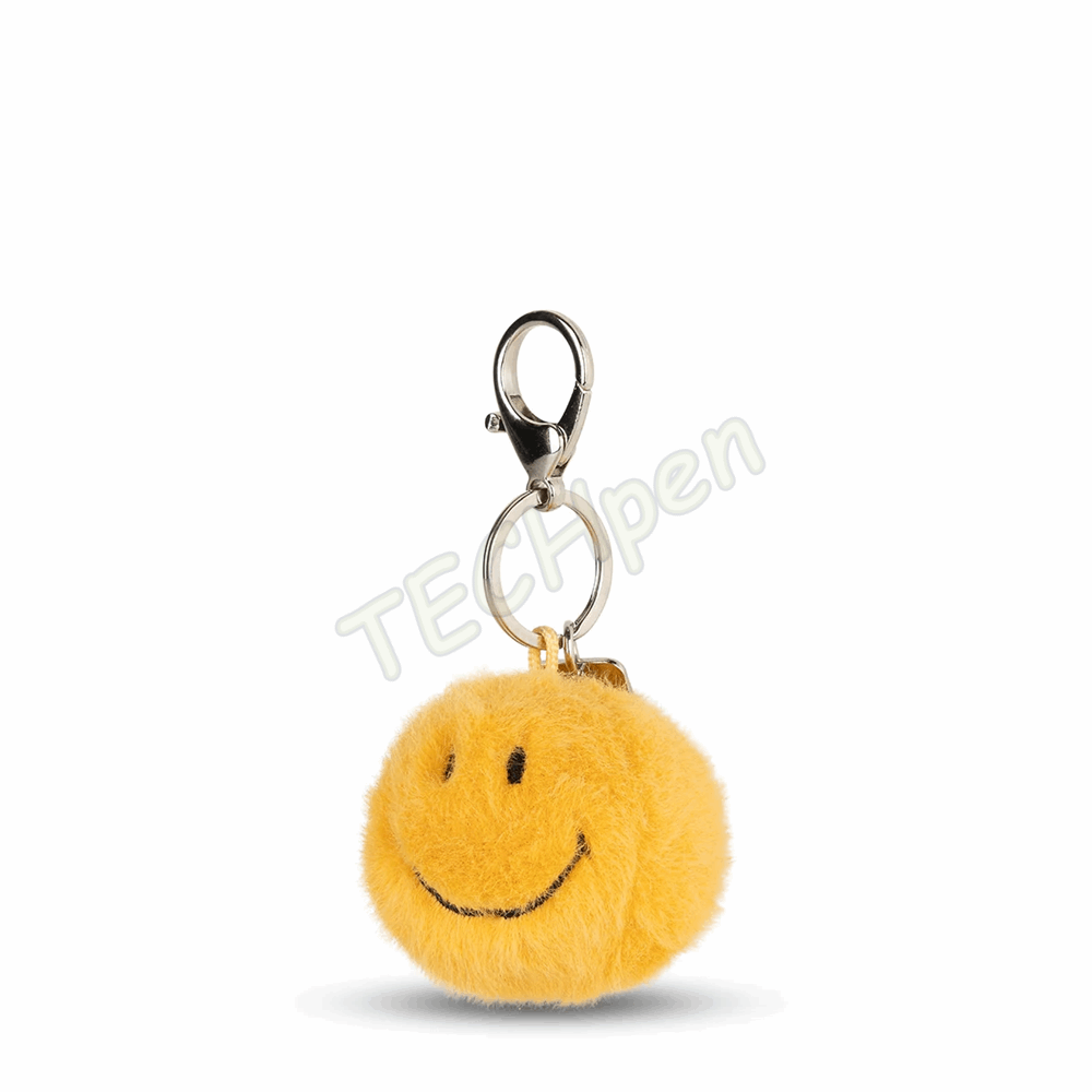 BONTON 35305200 SMILEY KEYCHAIN ECO FUZZY - 5,5 CM - 2 YELLOW