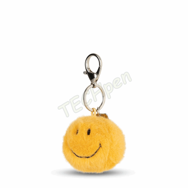 BONTON 35305200 SMILEY KEYCHAIN ECO FUZZY - 5,5 CM - 2 YELLOW