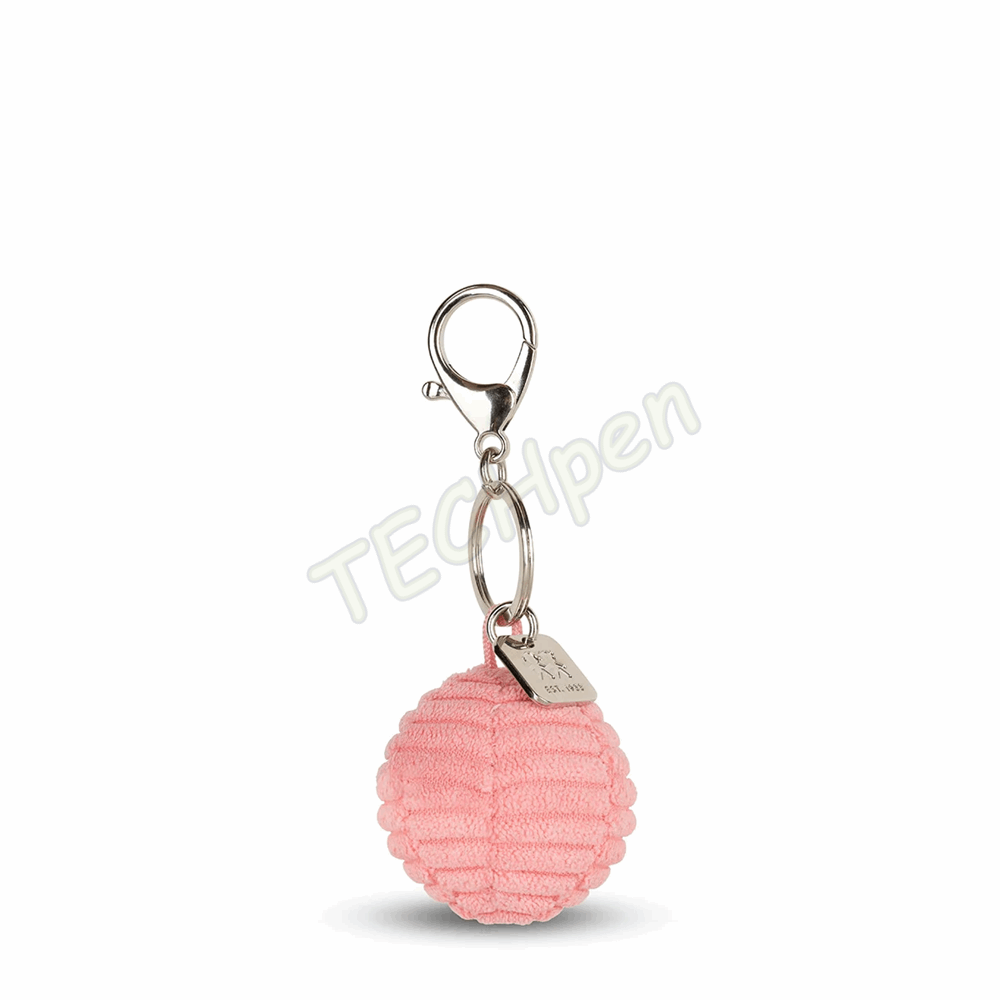 BONTON 35004113 SMILEY KEYCHAIN ECO CORDUROY - 4,5 CM - 2 BUBBLEGUM PINK