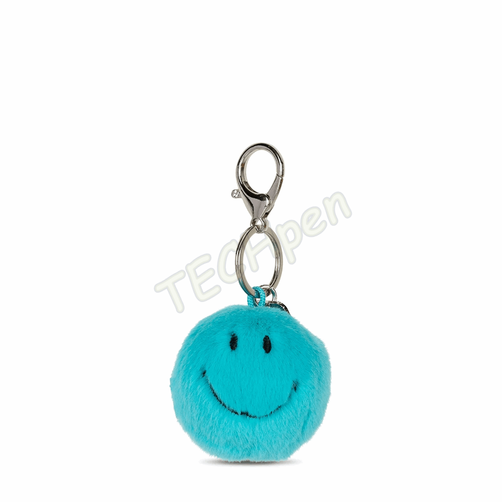 BONTON 35305309 SMILEY KEYCHAIN ECO FUZZY - 5,5 CM - 2 TEAL