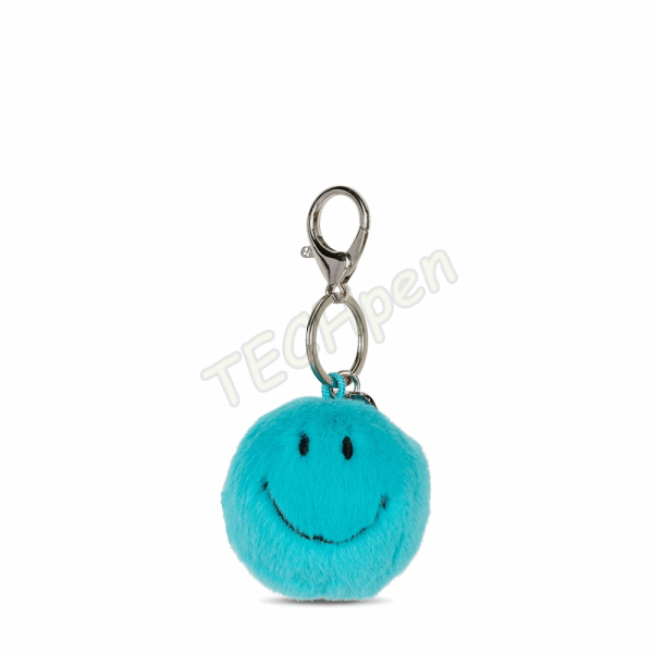BONTON 35305309 SMILEY KEYCHAIN ECO FUZZY - 5,5 CM - 2 TEAL