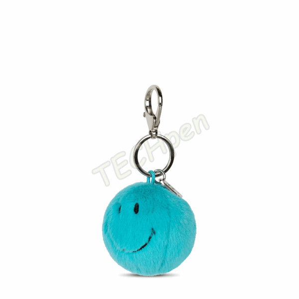 BONTON 35305309 SMILEY KEYCHAIN ECO FUZZY - 5,5 CM - 2 TEAL
