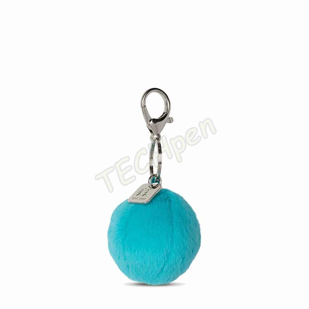 BONTON 35305309 SMILEY KEYCHAIN ECO FUZZY - 5,5 CM - 2 TEAL