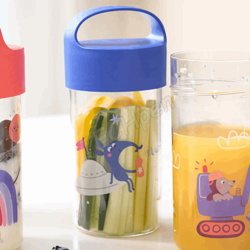 KOZIOL Snackpot / Water Bottle 500 ml BUDDY BLUE SPACE 8346746