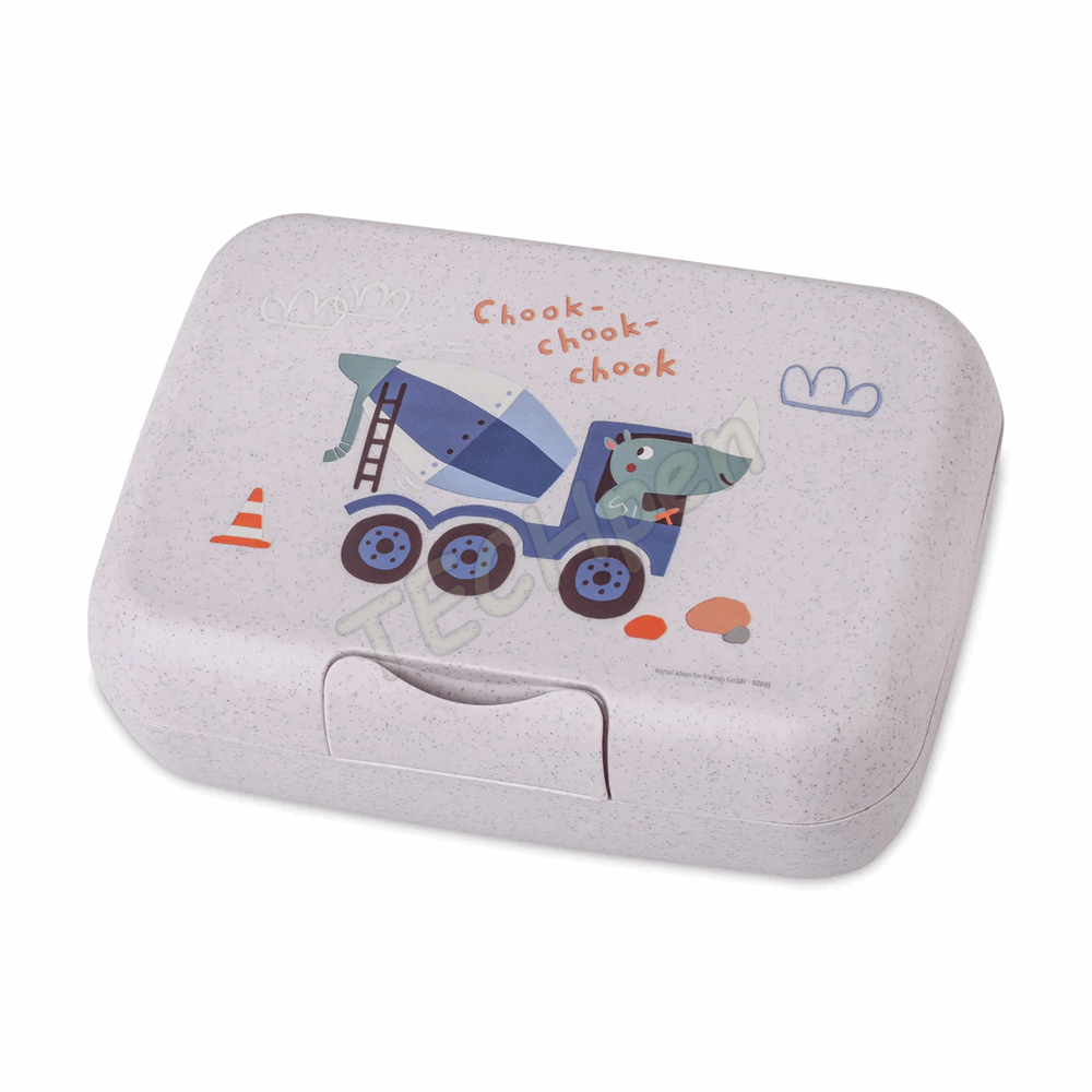 KOZIOL Lunch Box with separation bowl CANDY GREY TRUCKS 8343747