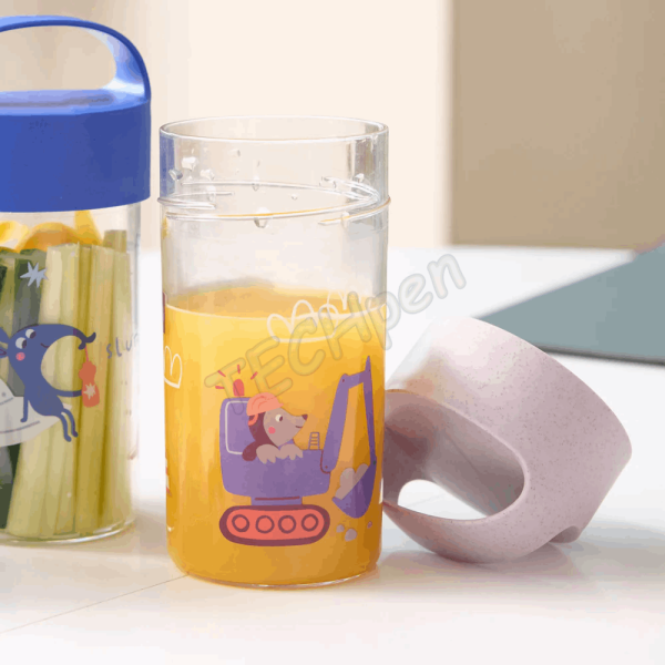 KOZIOL Snackpot / Water Bottle 500 ml BUDDY GREY TRUCKS 8347747