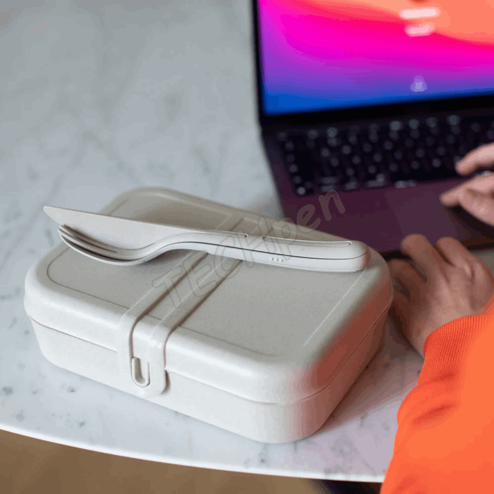 KOZIOL LUNCH BOX WITH SEPARATOR PASCAL L NATURE DESERT SAND 7152700