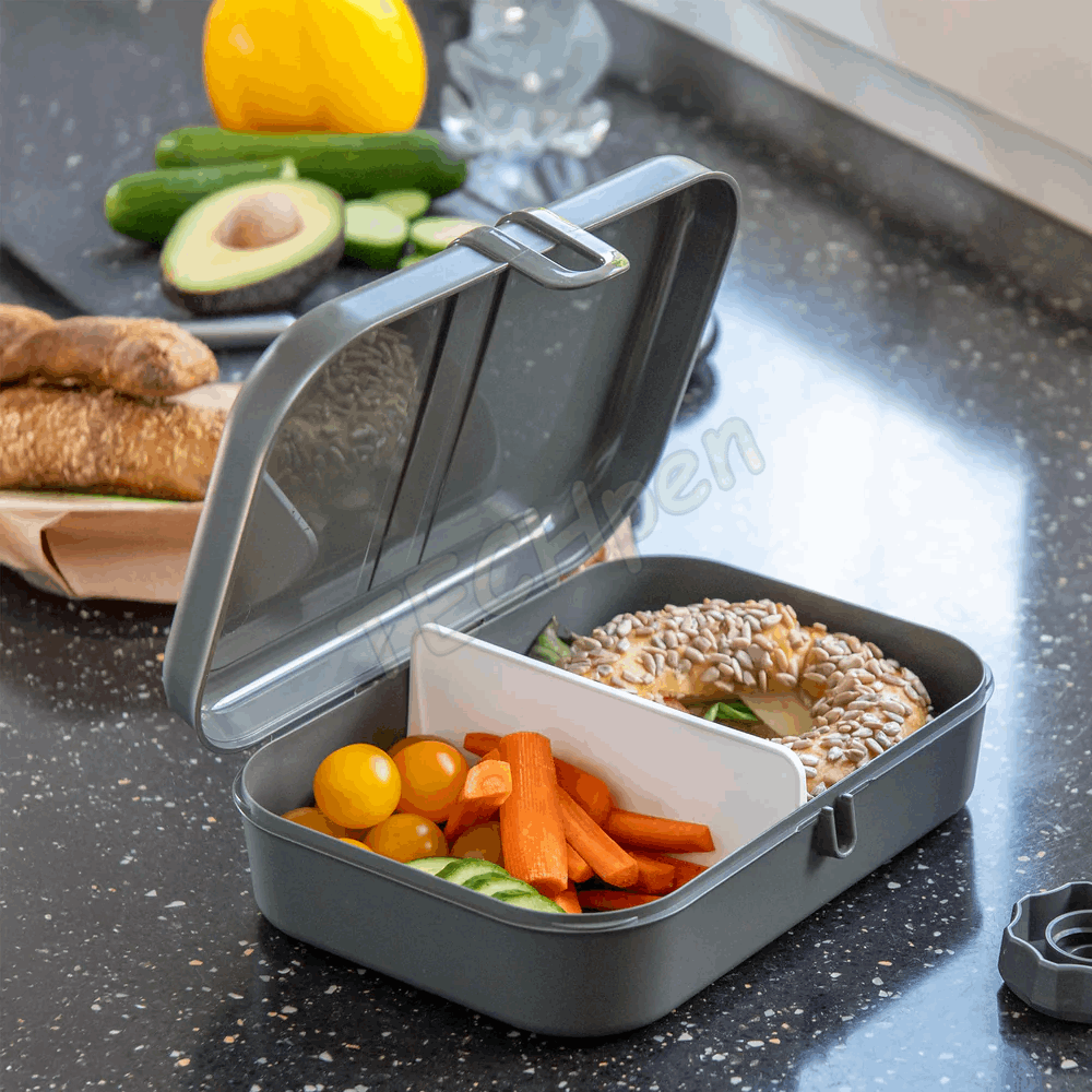 KOZIOL LUNCH BOX WITH SEPARATOR PASCAL L NATURE ASH GREY 7152701